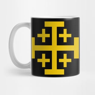 Jerusalem Cross (gold) Mug